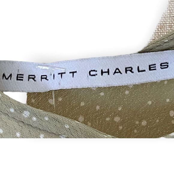 Merritt Charles (S) Annett Lime Dot Slip Dress - Picture 5 of 5